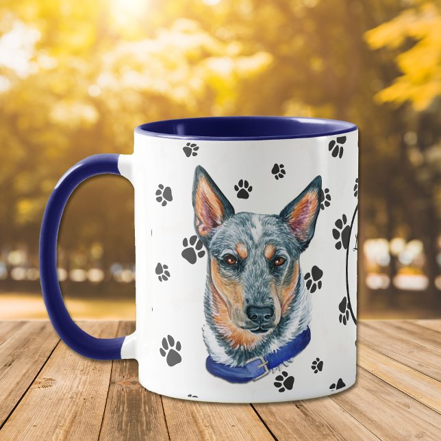 Love My Cattle Dog Pawprint Mug (Creator Uploaded)