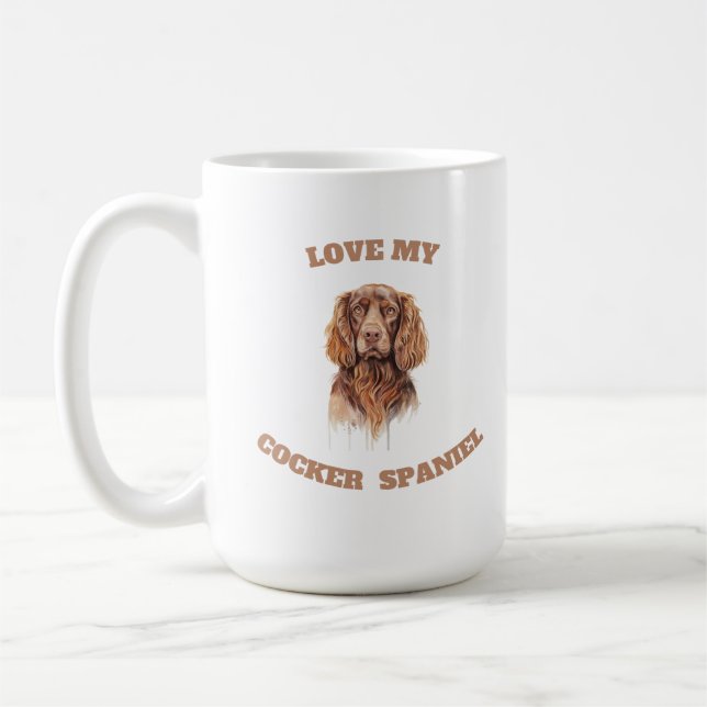 Love My Cocker Spaniel Coffee Mug (Left)