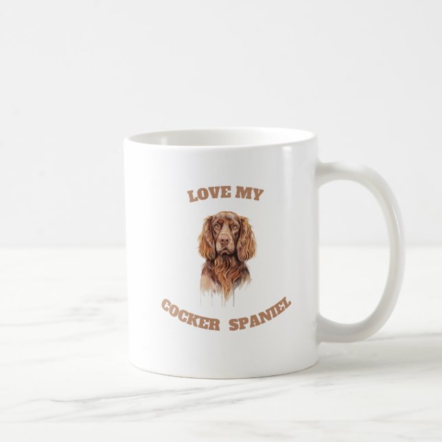 Love My Cocker Spaniel Coffee Mug (Right)