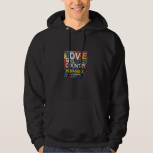 Love My Country, Ashamed of My Government Bold Pa Hoodie