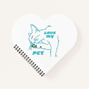 LOVE MY CUTE AQUA PET CAT NOTEBOOK