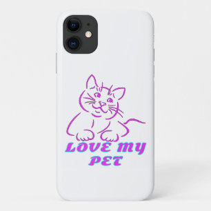 LOVE MY CUTE PINK PET CAT iPhone 11 CASE