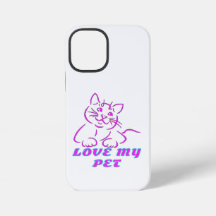 LOVE MY CUTE PINK PET CAT iPhone 12 MINI CASE