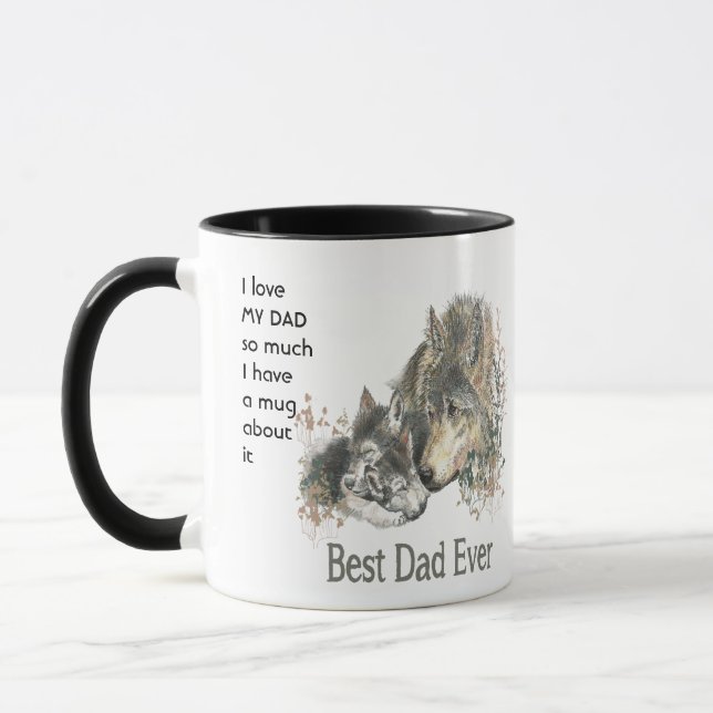 Love MY DAD so much I Fun Quote  Mug (Left)