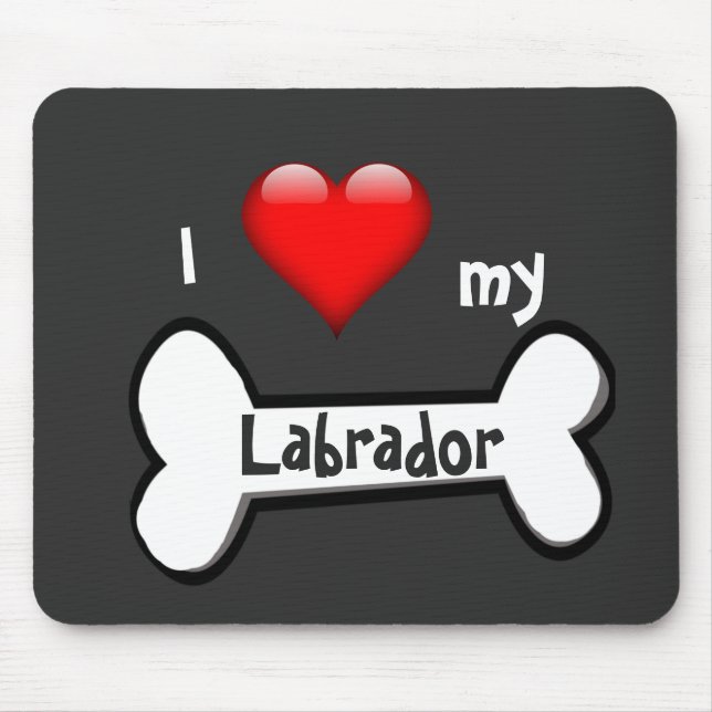 Love my Dog Breed (Enter favorite breed) Custom Mouse Pad (Front)