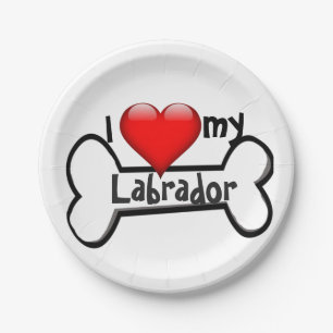 Love my Dog Breed (Enter favourite breed) Custom Paper Plate
