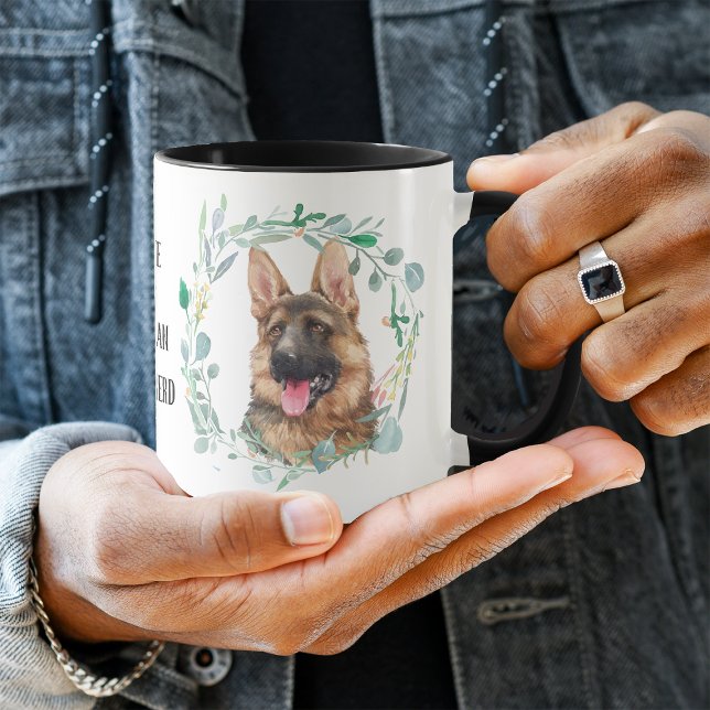 Love My German Shepherd Wreath Coffee Mug (Creator Uploaded)