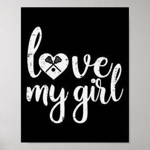 Love My Girl Lacrosse Lax Player Mum Dad Boyfriend Poster