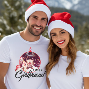 Love My Girlfriend Christmas Ornament Trendy Photo T-Shirt