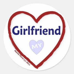 Love My Girlfriend Classic Round Sticker