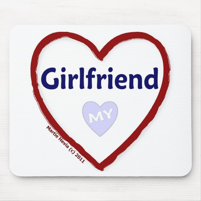 Love My Girlfriend Mouse Pad (Front)