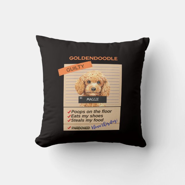 Love My Goldendoodle Despite Bad Habits        Cushion (Front)