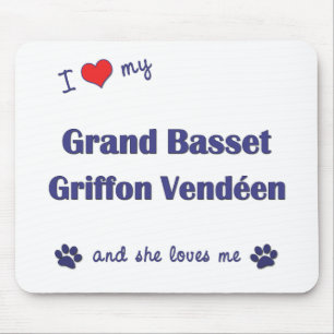Love My Grand Basset Griffon Vendeen (Female Dog) Mouse Pad