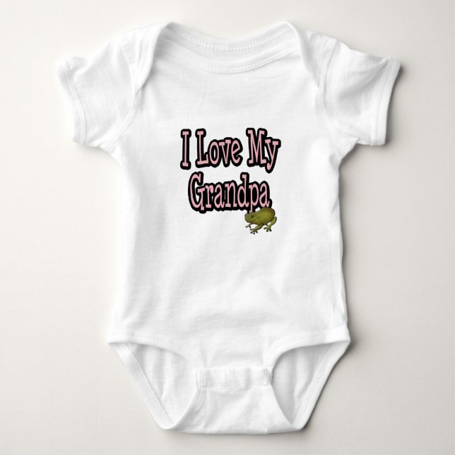 Love My Grandpa Baby Bodysuit (Front)
