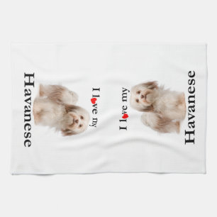 Love My Havanese Kitchen Towel