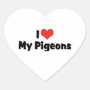 Love My Heart My Pigeons - Bird Lover Sticker