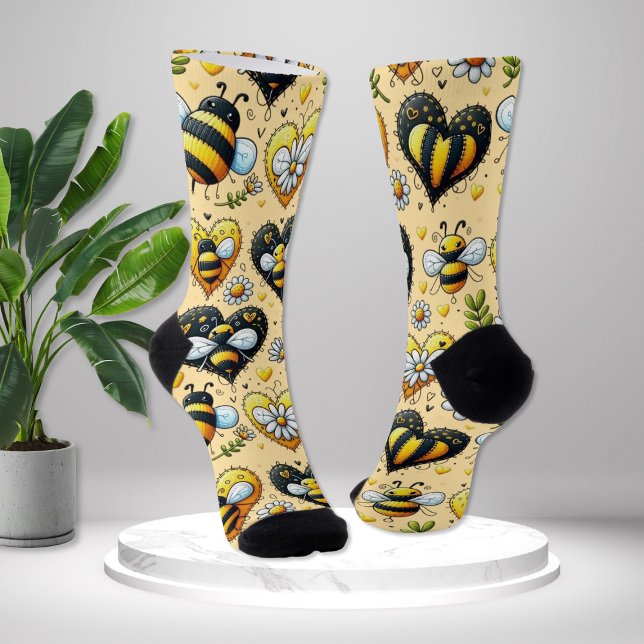 Love My Honey Bee Novelty Socks (Creator Uploaded)