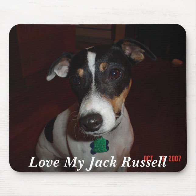 Love My Jack Russell Mouse Pad (Front)