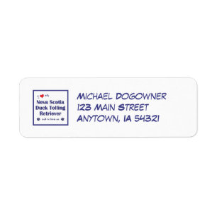 Love My Nova Scotia Duck Tolling Retriever (Male) Return Address Label