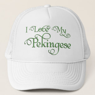 Love My Pekingese Green Trucker Hat