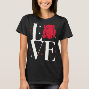 Love My Pit Bull Terrier Dog Pitbull Valentines D T-Shirt