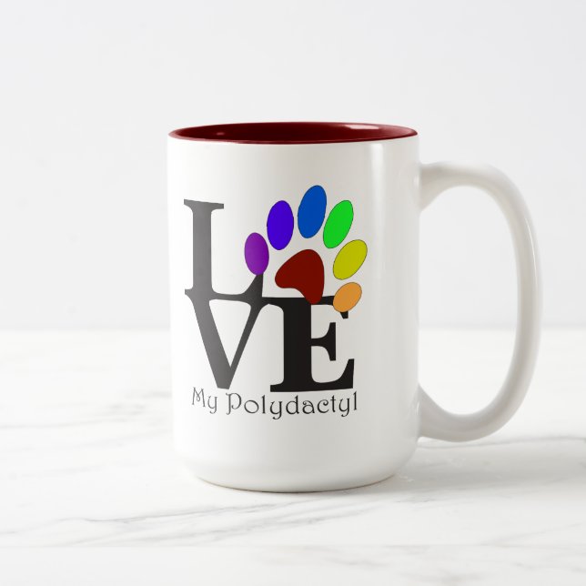 LOVE My Polydactyl 15 oz Mug (Right)