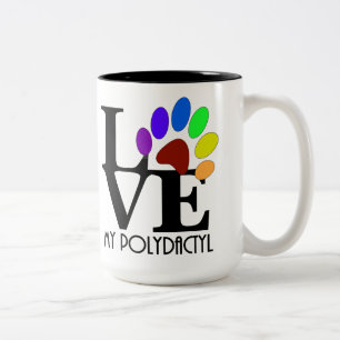 LOVE My Polydactyl 15oz Two-Tone Coffee Mug