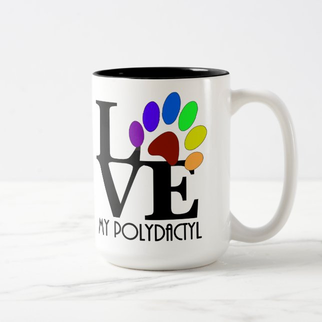 LOVE My Polydactyl 15oz Two-Tone Coffee Mug (Right)