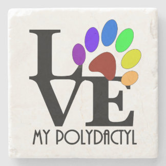 LOVE My Polydactyl Stone Coaster