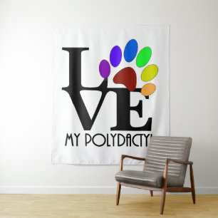 LOVE My Polydactyl Tapestry