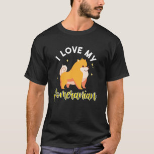 Love My Pomeranian Owner Dog Breed Puppy Fans Paw T-Shirt