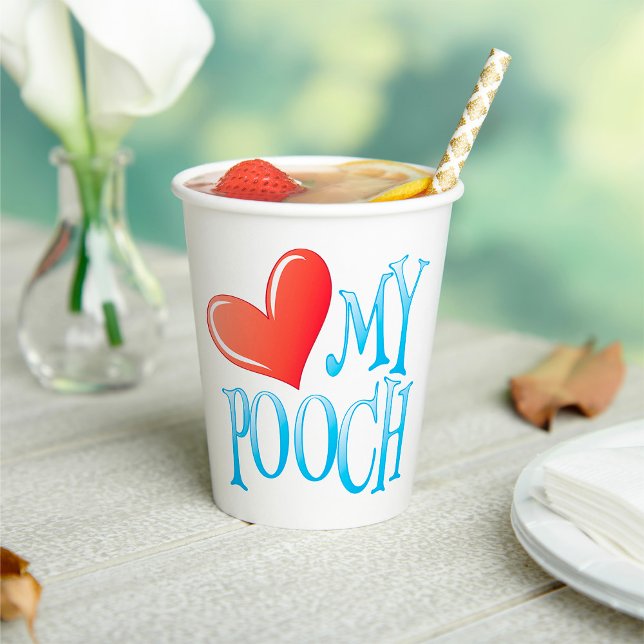 Love My Pooch Paper Cups (Creator Uploaded)