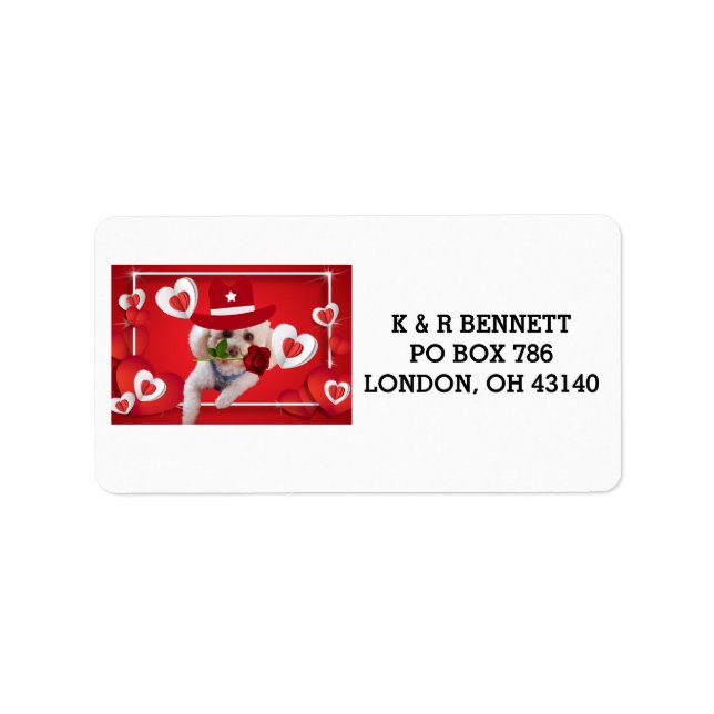 Love My Poodle Address Labels (Front)