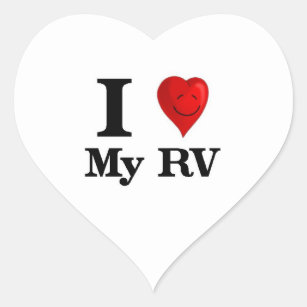 Love My Recreational Vehicle Heart Sticker