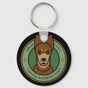 Love My Red Kelpie Key Ring