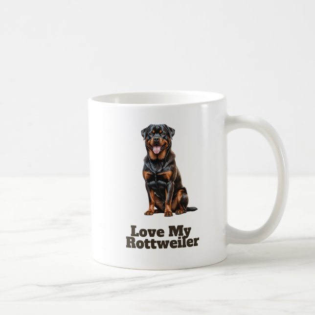 "Love My Rottweiler  Coffee Mug (Right)