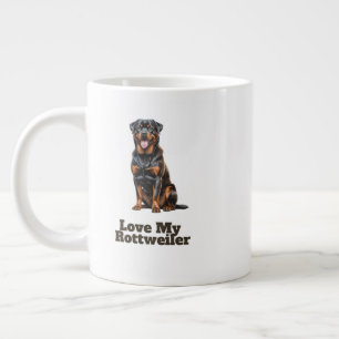 "Love My Rottweiler Large Coffee Mug