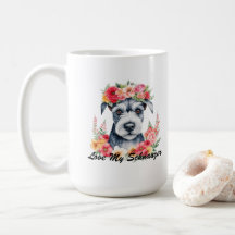 Love My Schnauzer Floral