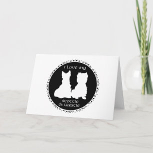 Love My Scottie & Westie Holiday Card
