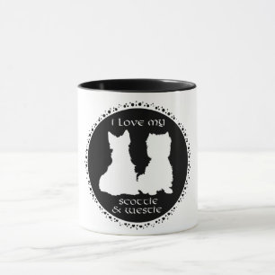 Love My Scottie & Westie Mug