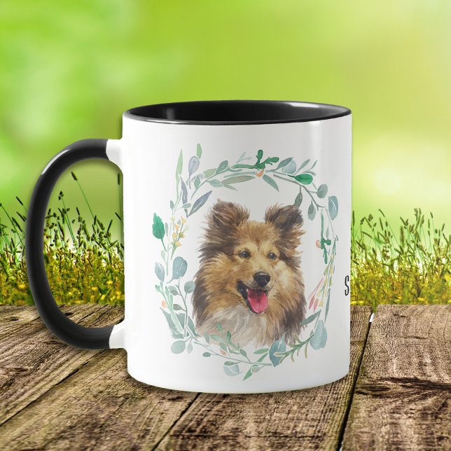 Love My Sheltie Wreath Coffee Mug (Creator Uploaded)