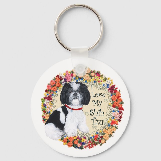 Love My Shih Tzu Key Ring (Front)