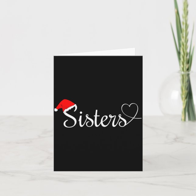 Love My Sister Cute Christmas Sisters  Card (Front)