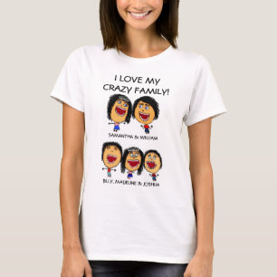 Love My Three Kids Cartoon T-Shirt