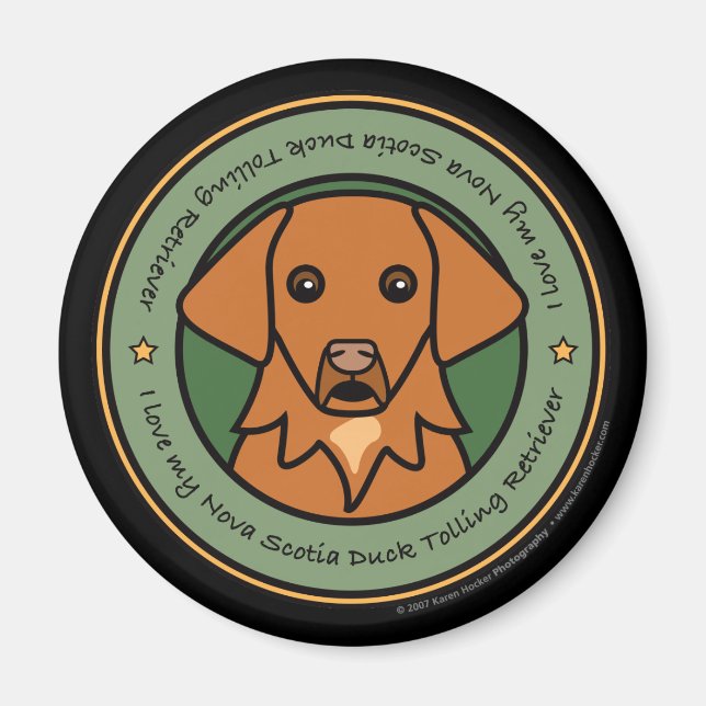 Love My Toller Magnet (Front)