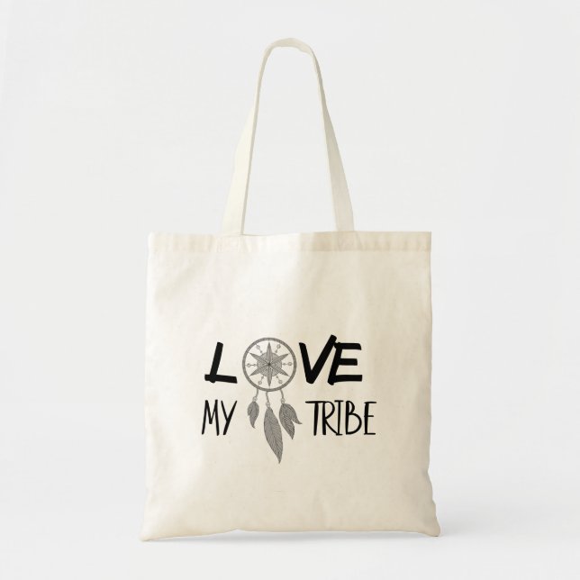 Love My Tribe Girl's Trip Bachelorette Wedding Tote Bag (Front)
