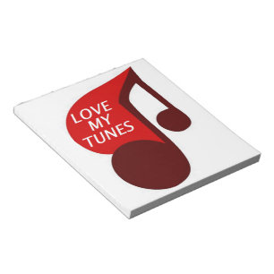 LOVE MY TUNES NOTEPAD
