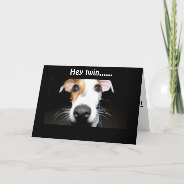 LOVE MY TWIN...HAPPY BIRTHDAY TIME TO CELEBRATE CARD (Front)