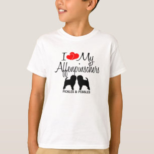 Love My TWO Affenpinscher Dogs T-Shirt