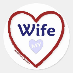 Love My Wife Classic Round Sticker